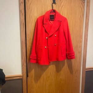 Talbots Red Coat w/Gold Buttons